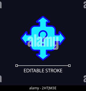 Direction RGB color icon for dark theme Stock Vector