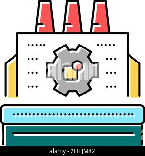 erp working processing line icon vector illustration Stock Vector Image ...