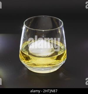 Whiskey Ice Ball Glass Ready Eat Stock Photo by ©alexeygalutva