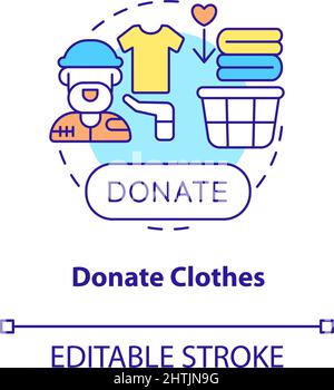 Donate clothes concept icon Stock Vector
