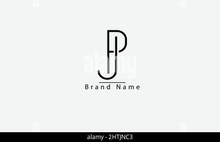 PJ JP P J abstract vector logo monogram template Stock Vector