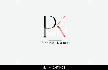 PK KP P K abstract vector logo monogram template Stock Vector