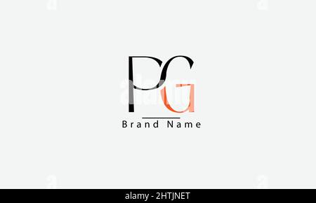 PG GP P G abstract vector logo monogram template Stock Vector
