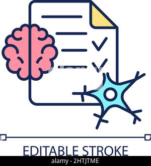 Neurological tests RGB color icon Stock Vector