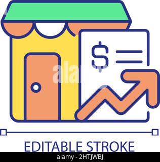 Financial support of small business RGB color icon Stock Vector
