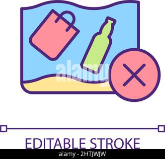 Ocean pollution prevention RGB color icon Stock Vector Image & Art - Alamy