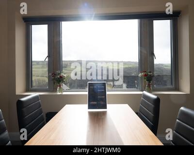 Compo's fish and chip restaurant and takeaway, Holmfirth, West Yorkshire. Stock Photo