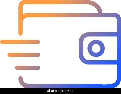 Quick payment gradient linear vector icon Stock Vector
