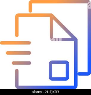 Document sharing gradient linear vector icon Stock Vector