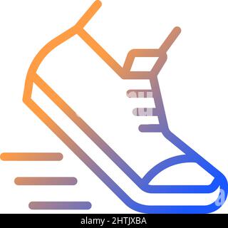 Running gradient linear vector icon Stock Vector