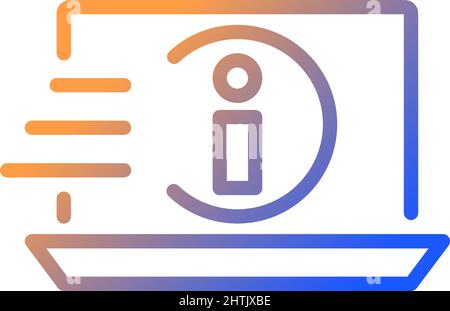Obtaining information gradient linear vector icon Stock Vector