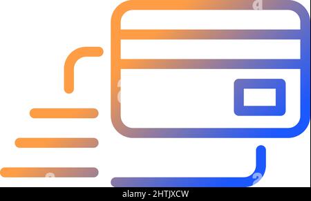 Money transfer gradient linear vector icon Stock Vector