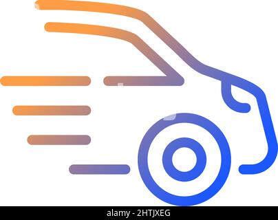 Car gradient linear vector icon Stock Vector