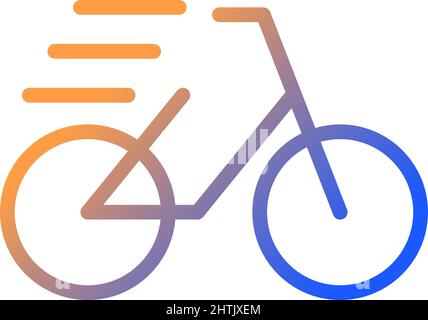 Bicycle gradient linear vector icon Stock Vector