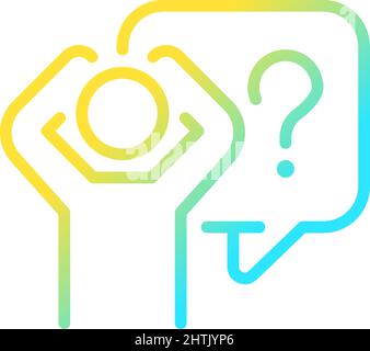 Fear gradient linear vector icon Stock Vector