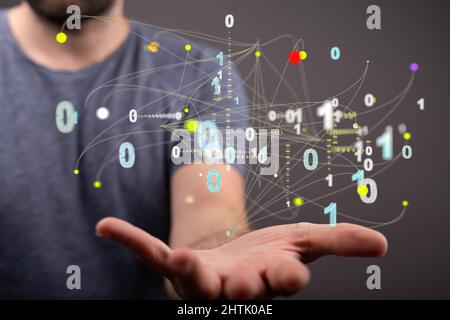 Intelligence analyst dashboard on virtual Stock Photo