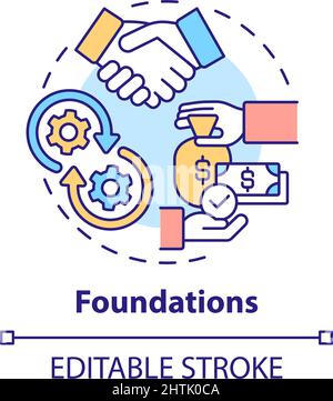 Foundations concept icon Stock Vector