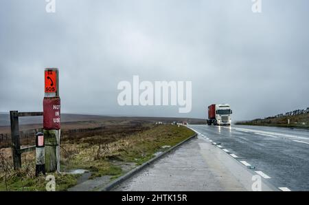 Woodhead pass connecting Greater Manchester with South Yorkshire