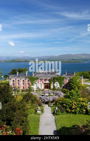Bantry House and gardens with view over Bantry Bay, Bantry, County Cork, Ireland Stock Photo