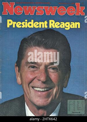 Newsweek cover November 17, 1980 with President Ronald Reagan Stock Photo