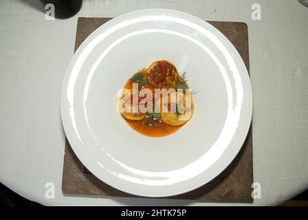Il Pagliaccio restaurant, Via dei Banchi Vecchi 129a, Rome, Lazio, Italy Stock Photo