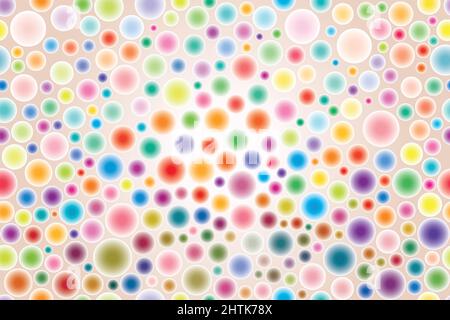 Vector illustration drawing of Spectral multicolored balls. Abstract seamles pattern and textures. colrful polychrome segment. Vector illustration Stock Vector