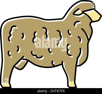 corriedale sheep color icon vector illustration Stock Vector