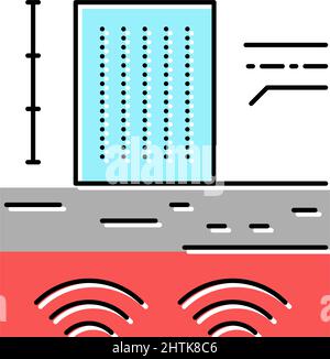 natural disasters building modeling color icon vector illustration Stock Vector