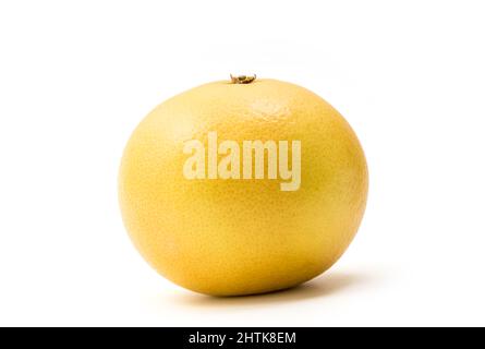 Isolated Yellow grapefruit. Whole Yellow fresh grapefruit isolated on white background with clipping path Stock Photo
