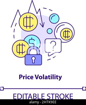 Price volatility concept icon Stock Vector