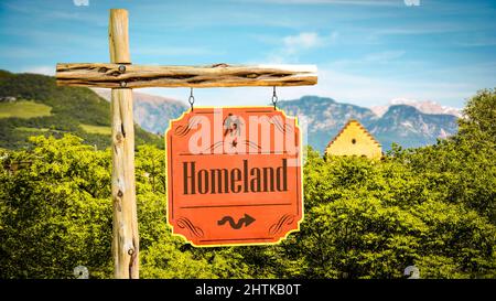 Street Sign the Direction Way to Homeland Stock Photo Alamy