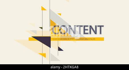 Creative design of the inscription Content. Vector graphics and typography Stock Vector