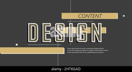Vector abstract inscription design for decoration Stock Vector
