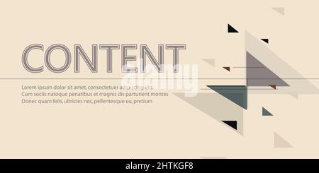 Creative design of the inscription Content. Vector graphics and typography Stock Vector