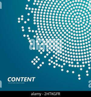 Halftone abstract black dot. Abstract circle background Stock Vector