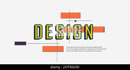 Vector abstract inscription design for decoration Stock Vector