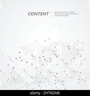 Geometric background with connected abstract shapes. Vector modern background Stock Vector