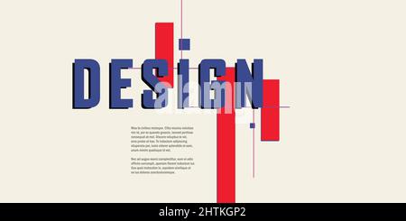 Vector abstract inscription design for decoration Stock Vector