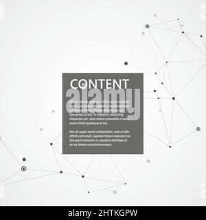 Abstract molecules connect design. Atoms technology structure with connect elements Stock Vector
