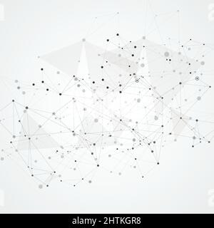 Geometric background with connected abstract shapes. Vector modern background Stock Vector