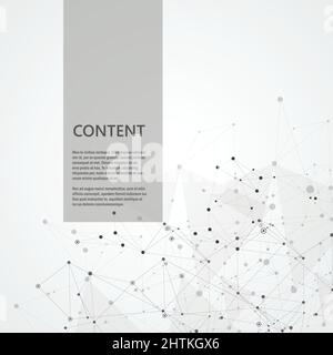 Geometric background with connected abstract shapes. Vector modern background Stock Vector