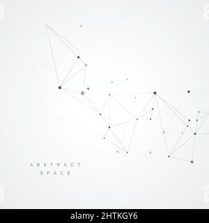 Abstract molecules connect design. Atoms technology structure with connect elements Stock Vector