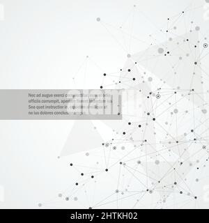 Geometric background with connected abstract shapes. Vector modern background Stock Vector