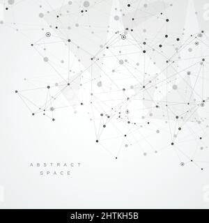 Geometric background with connected abstract shapes. Vector modern background Stock Vector