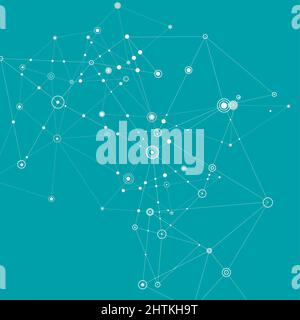 Connect low poly abstract background Stock Vector