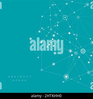 Connect low poly abstract background Stock Vector
