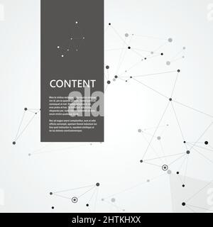 Points connected by straight lines into simple creative forms Stock Vector