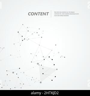 Points connected by straight lines into simple creative forms Stock Vector
