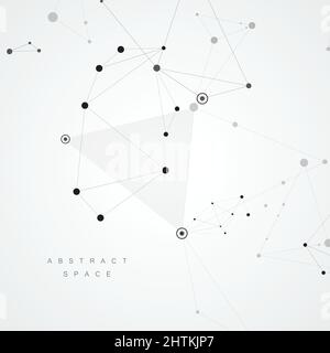 Points connected by straight lines into simple creative forms Stock Vector