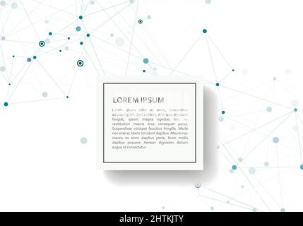 Lines connecting creative grid points on surface. Abstract cover background Stock Vector